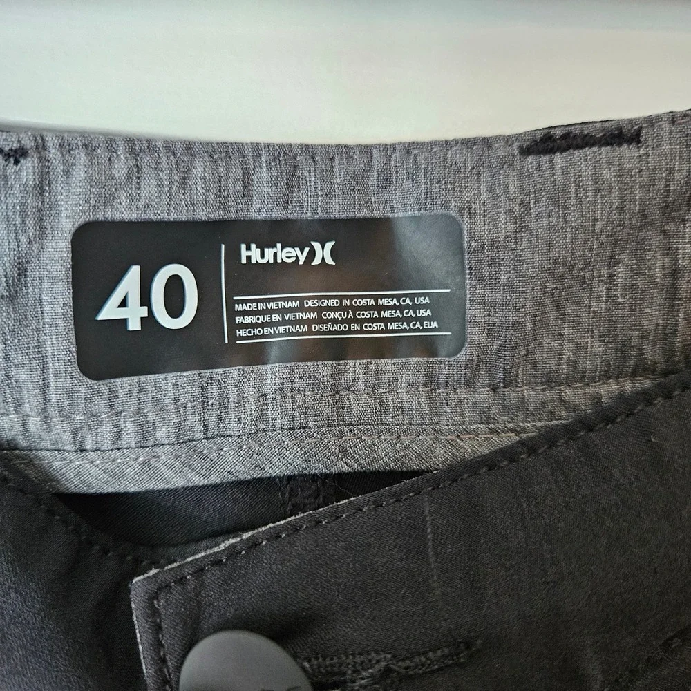 Hurley Board Shorts Black Mens 40 Phantom 9" Inseam - Picture 3 of 7